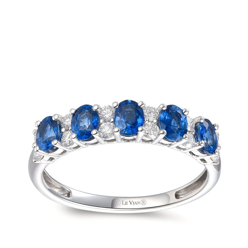 Le Vian Oval Blueberry Sapphire & 1/3 ct. tw. Vanilla Diamond Ring in 14K Vanilla Gold