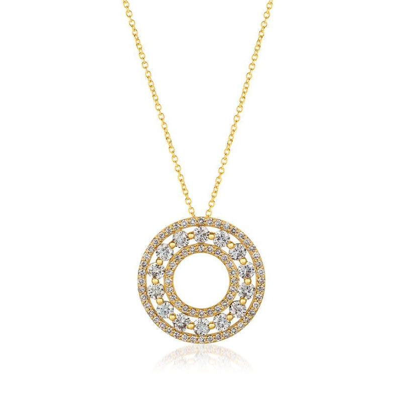 Le Vian 1-5/8 ct. tw. Nude Diamond Double Circle Pendant in 14K Honey Gold