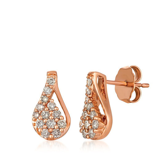Le Vian 3/8 ct. tw. Nude Diamond Cluster Teardrop Earrings in 14K Strawberry Gold