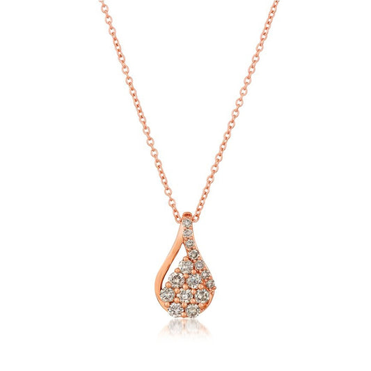 Le Vian 3/8 ct. tw. Nude Diamond Cluster Teardrop Pendant in 14K Strawberry Gold