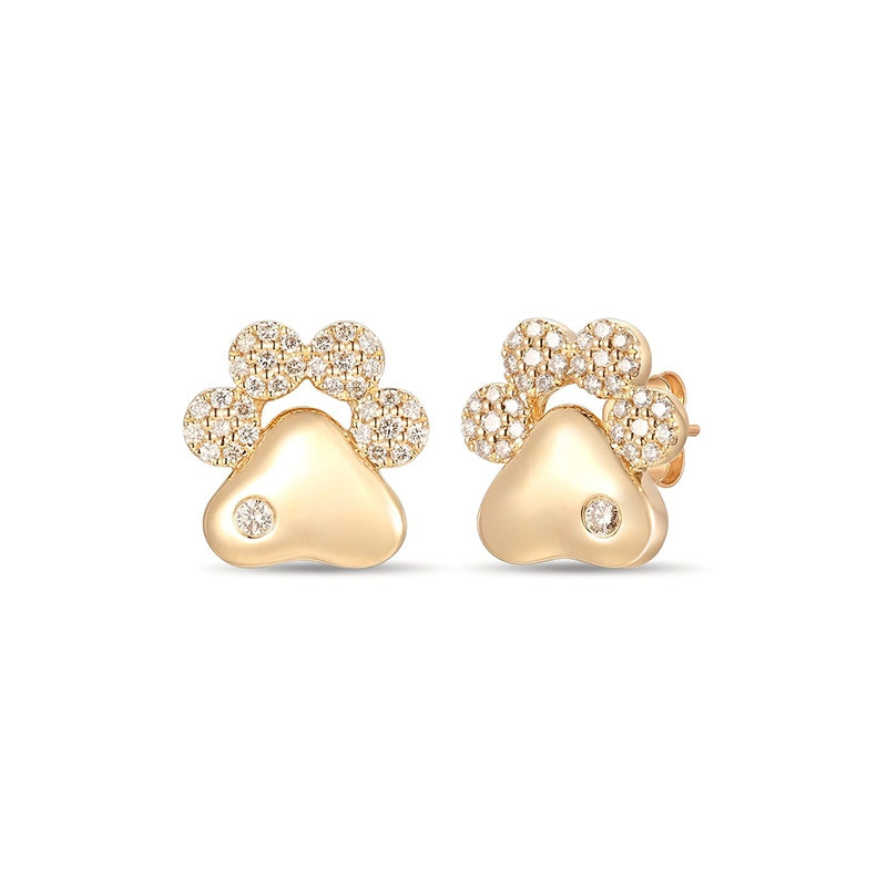 Le Vian 1/2 ct. tw. Nude Diamond Paw Print Earrings in 14K Honey Gold