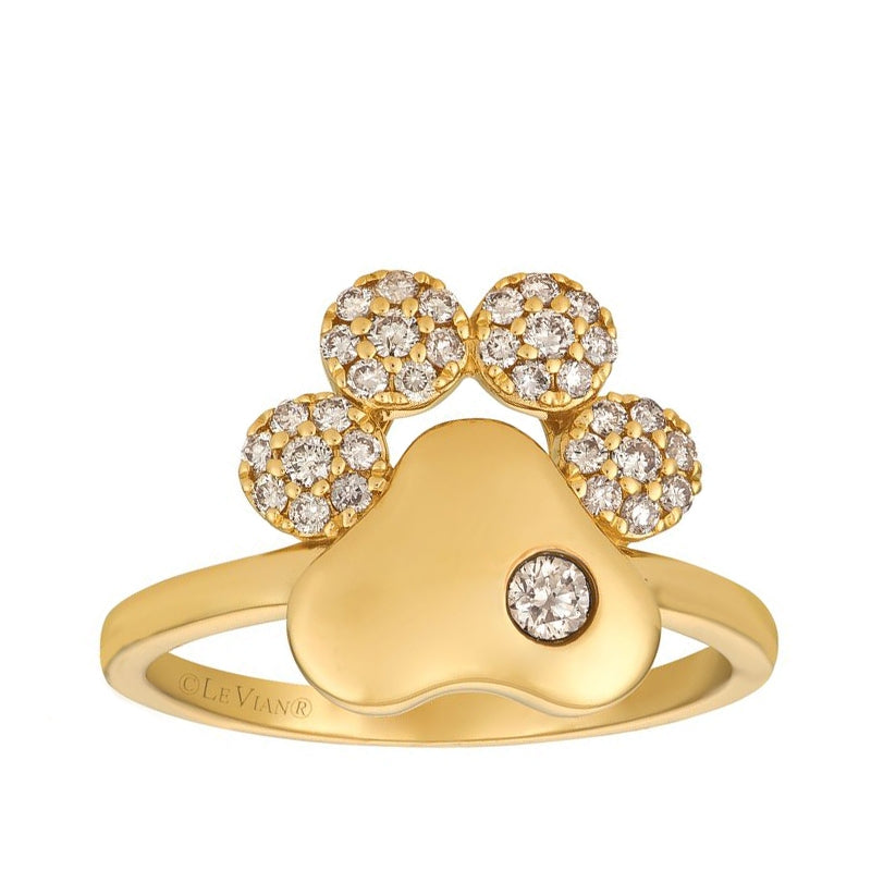 Le Vian 1/3 ct. tw. Nude Diamond Paw Print Ring in 14K Honey Gold