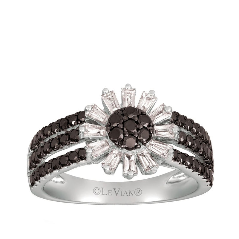 Le Vian Exotics 1 ct. tw. Blackberry & Vanilla Diamond Cluster Floral Halo Ring in 14K Vanilla Gold