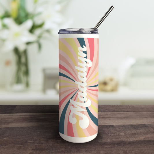 Personalized Tumbler with Straw
