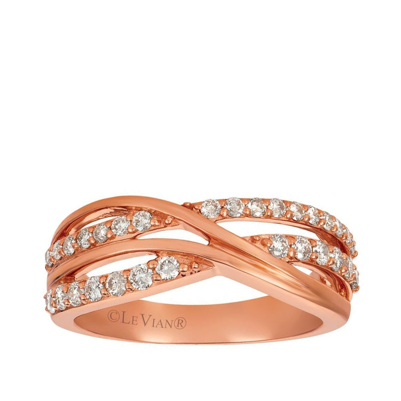 Le Vian 1/2 ct. tw. Nude Diamond Crossover Ring in 14K Strawberry Gold