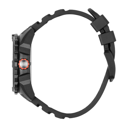 Luminox Men's Bear Grylls Survival Quartz Black Carbonox Watch with Black & Beige Dial & Rubber Strap front view