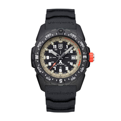 Luminox Men's Bear Grylls Survival Quartz Black Carbonox Watch with Black & Beige Dial & Rubber Strap