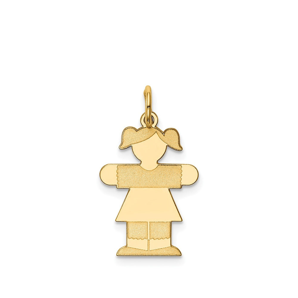 Children's Girl Pendant in 14K Yellow Gold
