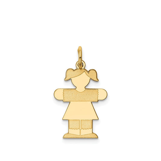 Children's Girl Pendant in 14K Yellow Gold