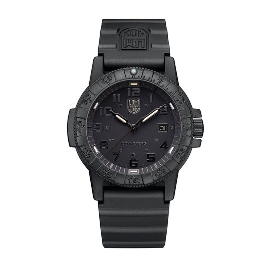 Luminox Leatherback Sea Turtle Giant Quartz Blackout Carbonox Watch with Black Dial & Rubber Strap