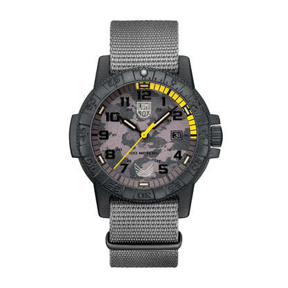 Luminox Men's Volition America Leatherback Sea Turtle Giant Black Carbonox Watch with Thunder Gray Dial & Rubber Strap