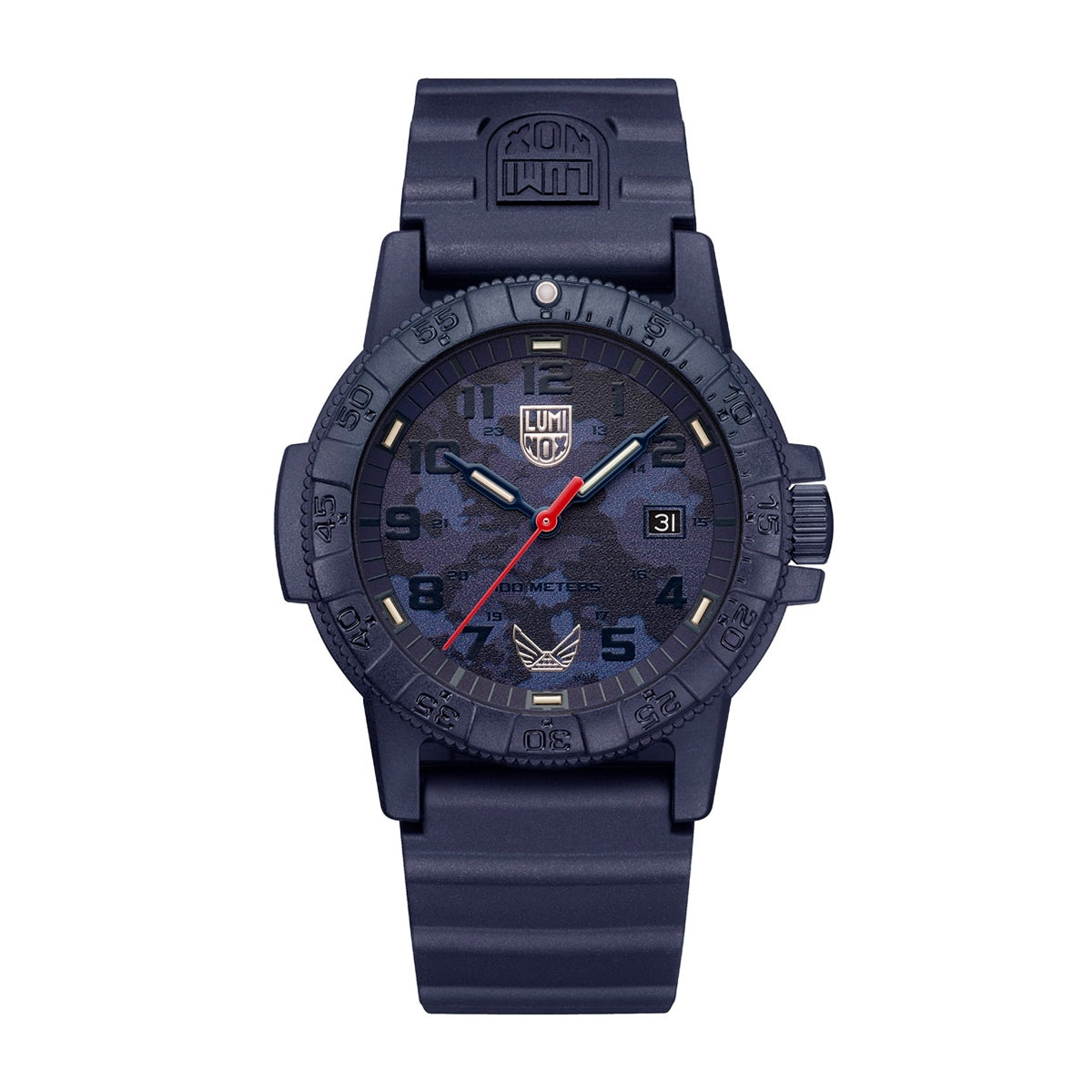 Luminox Men's Volition America Leatherback Sea Turtle Giant Navy Out Fiberglass Watch with Navy Dial & Rubber Strap