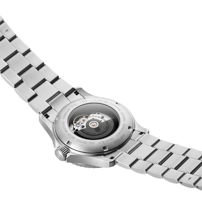 Luminox Men's Sport Timer Automatic Stainless Steel Watch with Green Dial close-up detail