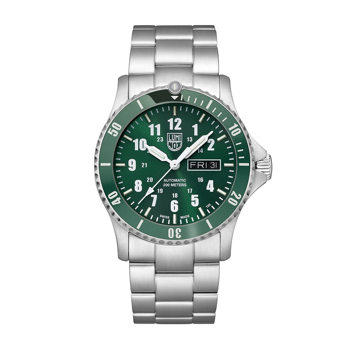 Luminox Men's Sport Timer Automatic Stainless Steel Watch with Green Dial