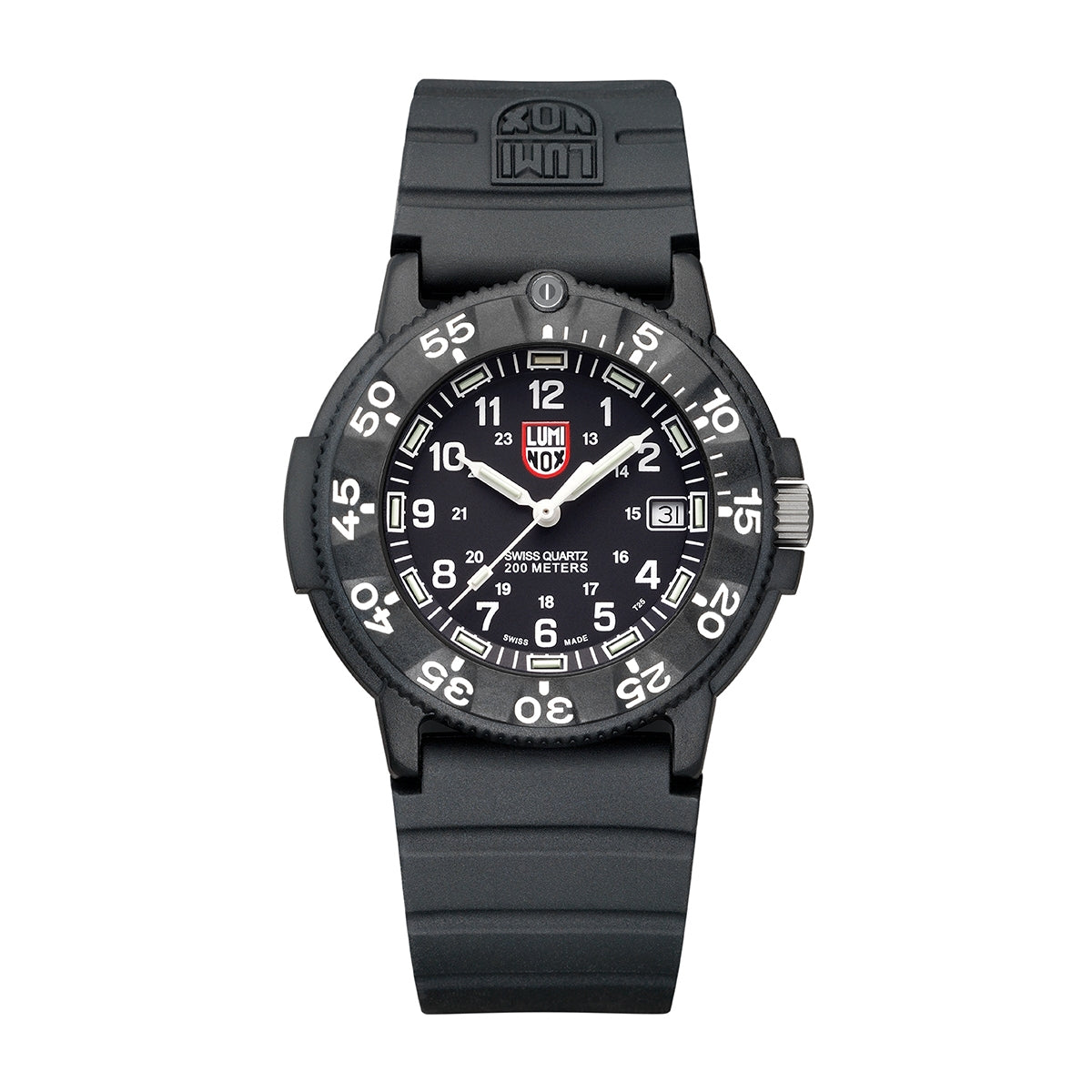 Luminox Men's Navy SEAL Dive Quartz Black Carbonox Watch with Black Dial & Rubber Strap