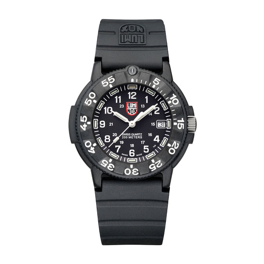 Luminox Men's Navy SEAL Dive Quartz Black Carbonox Watch with Black Dial & Rubber Strap
