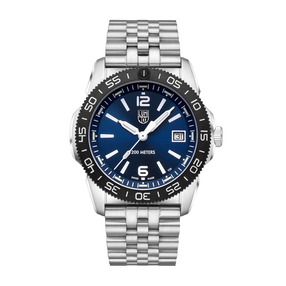 Luminox Men's Pacific Diver Ripple Quartz Stainless Steel Watch Set with Blue Dial