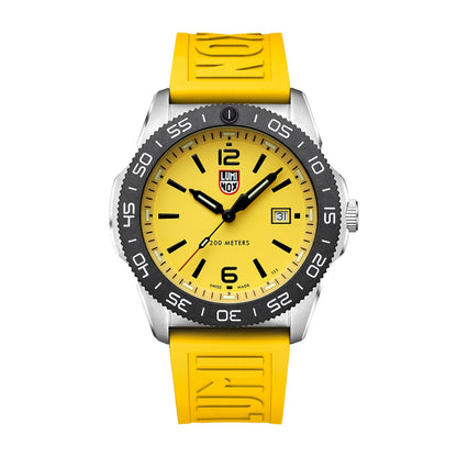Luminox Men's Pacific Diver Quartz Stainless Steel Watch with Yellow Dial & Rubber Strap