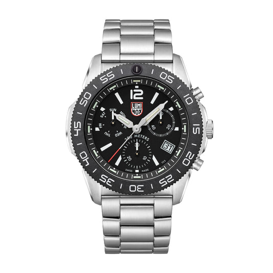 Luminox Men's Pacific Diver Quartz Chronograph Stainless Steel Watch with Black Dial