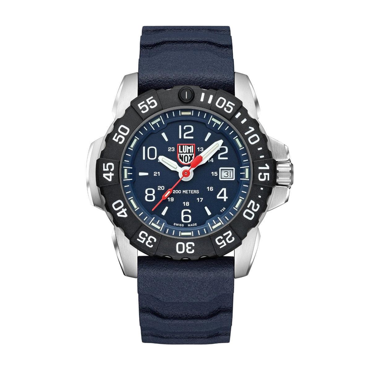 Luminox Men's Navy SEAL RSC Quartz Stainless Steel Watch with Blue Dial & Rubber Strap