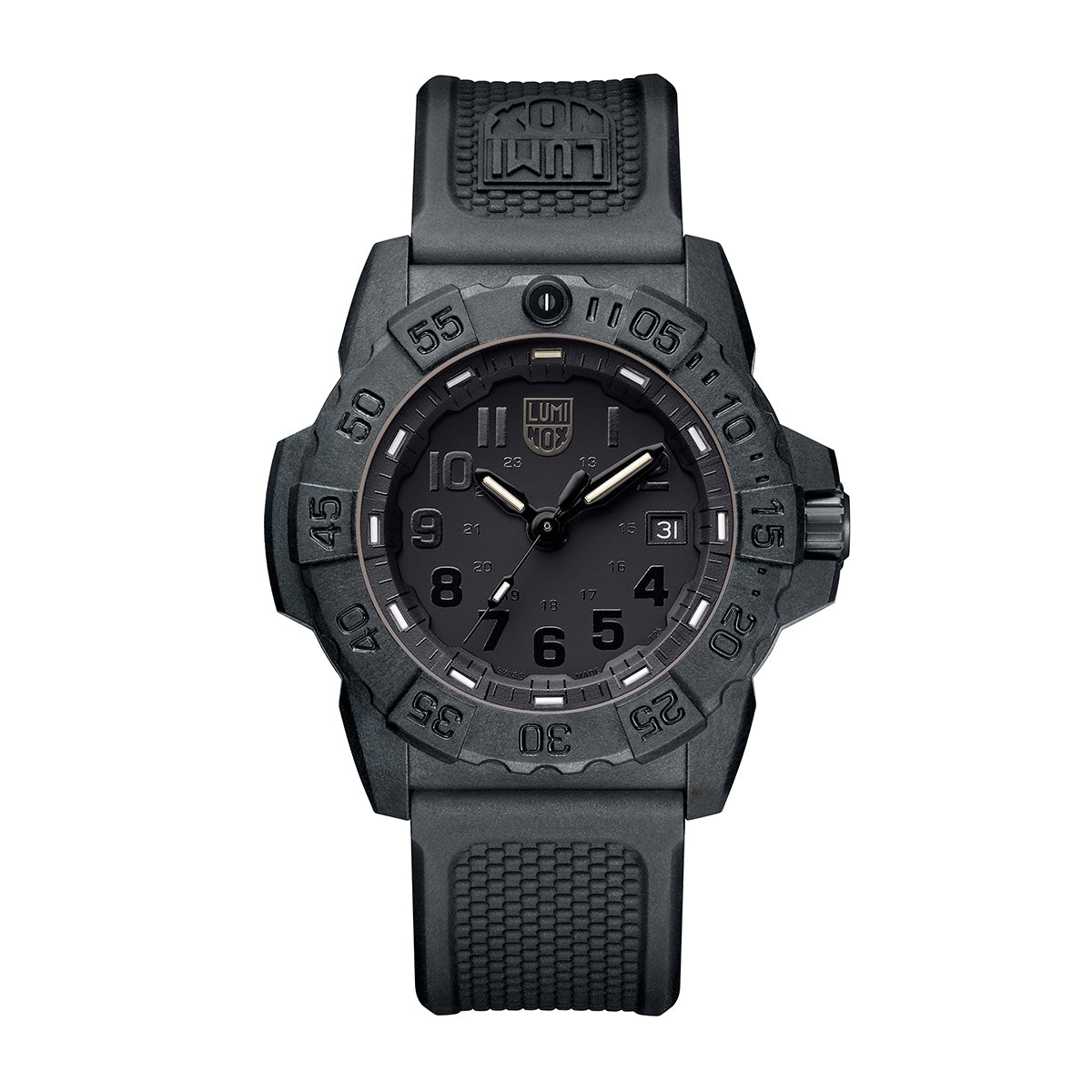 Luminox Navy SEAL Dive Quartz Blackout Carbonox Watch with Black Dial & Rubber Strap