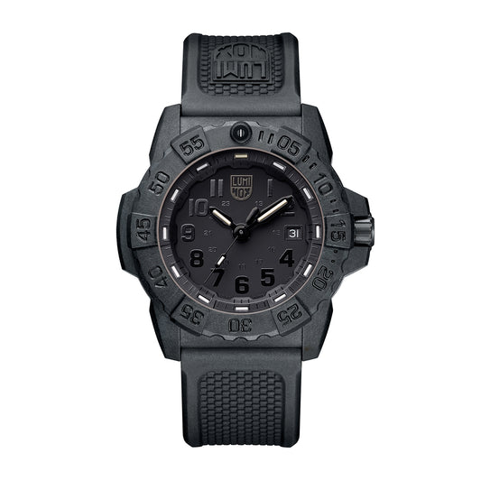 Luminox Navy SEAL Dive Quartz Blackout Carbonox Watch with Black Dial & Rubber Strap