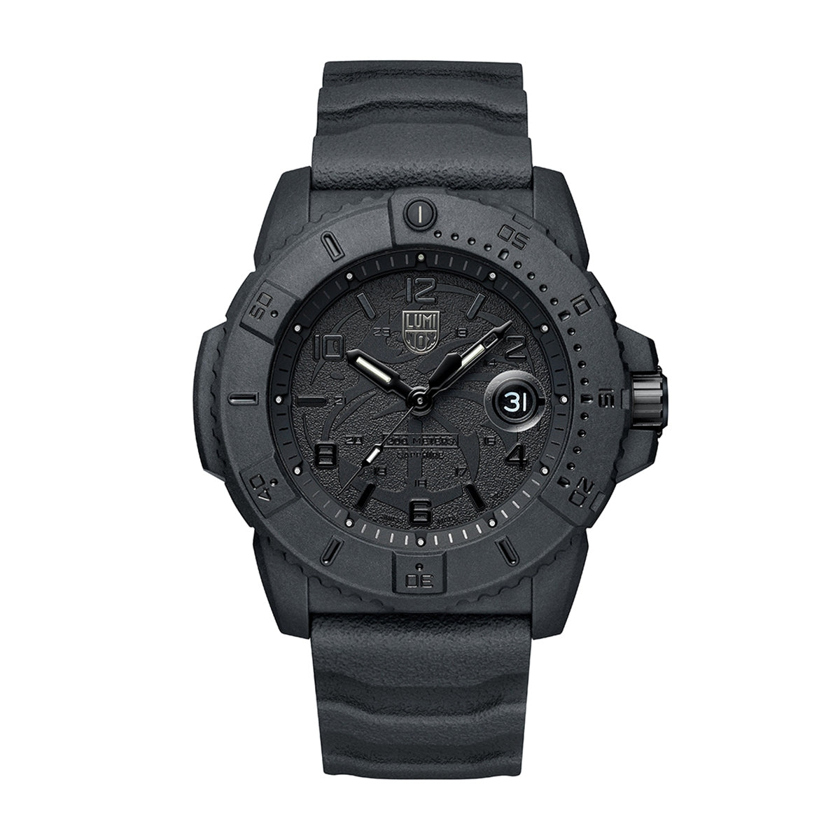Luminox Men's Navy SEAL Foundation Quartz Black Carbonox Watch with Black Dial & Rubber Strap