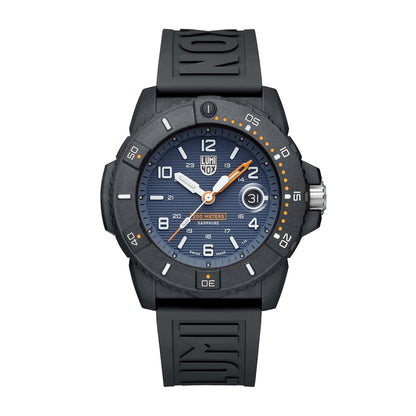 Luminox Men's Navy SEAL Foundation Quartz Black Carbonox Watch with Gray Dial & Black Rubber Strap