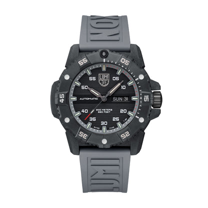 Luminox Men's Master Carbon SEAL Automatic Carbonox+ Watch with Black Dial & Gray Rubber Strap