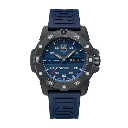 Luminox Men's Master Carbon SEAL Automatic Carbonox+ Watch with Blue Dial & Rubber Strap