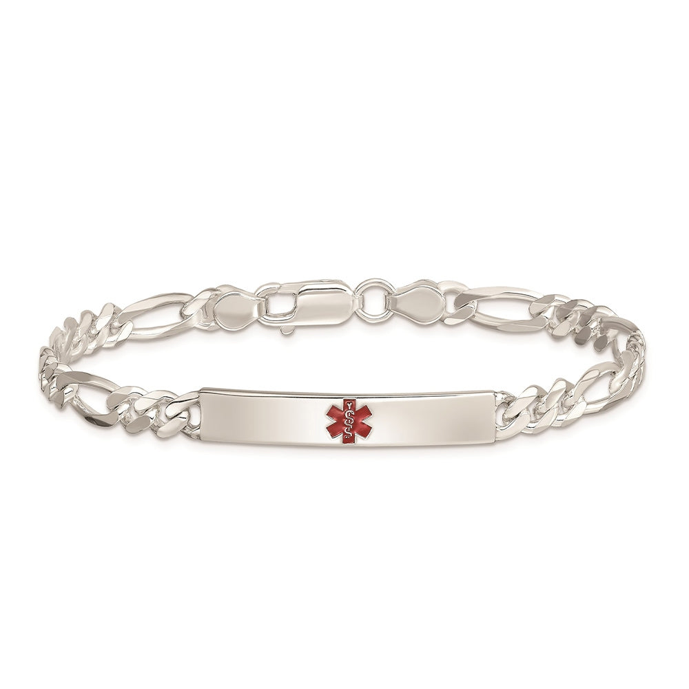 6mm 7.5-inch Anchor Link Medical ID Bracelet in Polished Sterling Silver