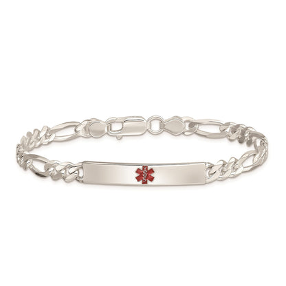 6mm 7.5-inch Anchor Link Medical ID Bracelet in Polished Sterling Silver