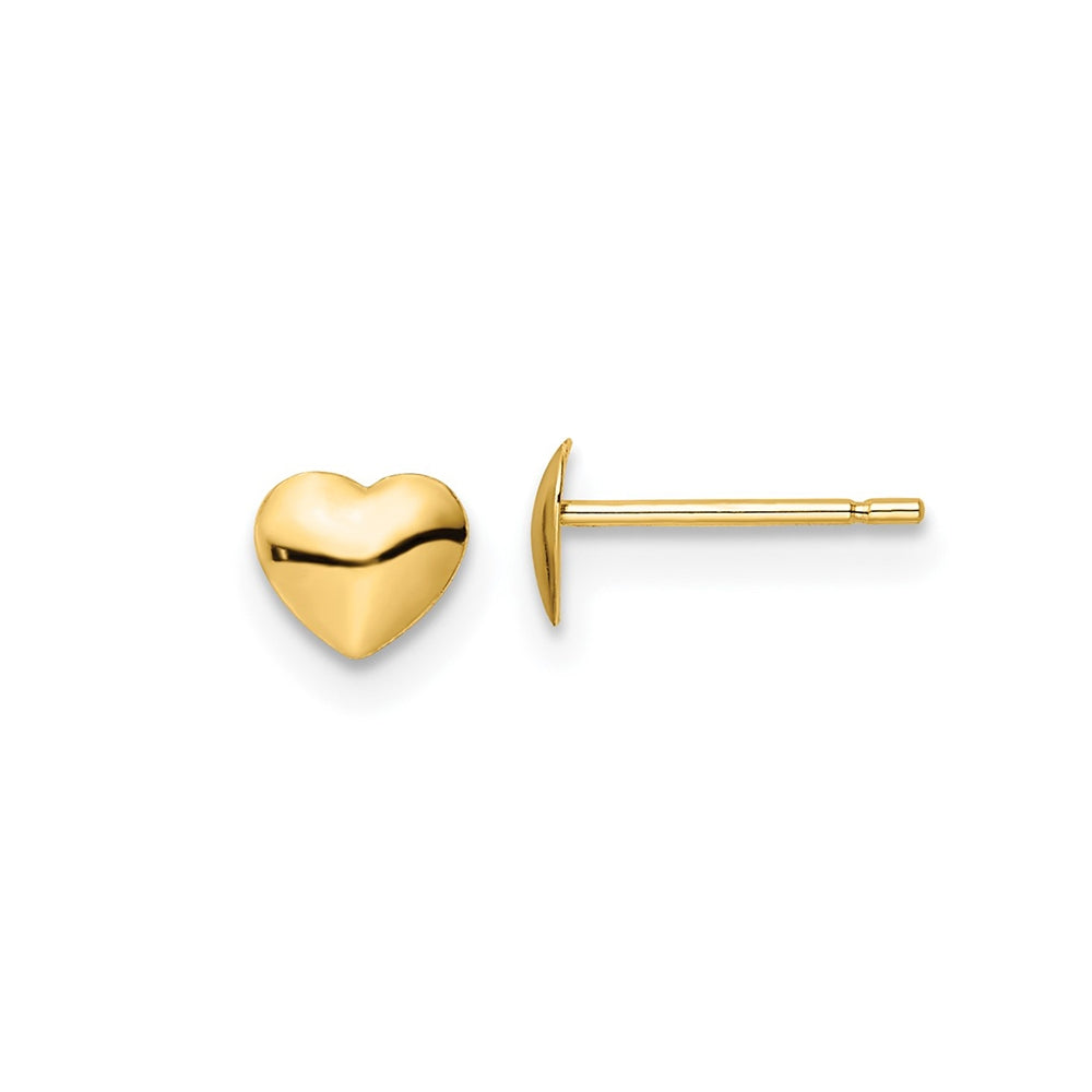 Children's Polished Heart Stud Earrings in 14K Yellow Gold