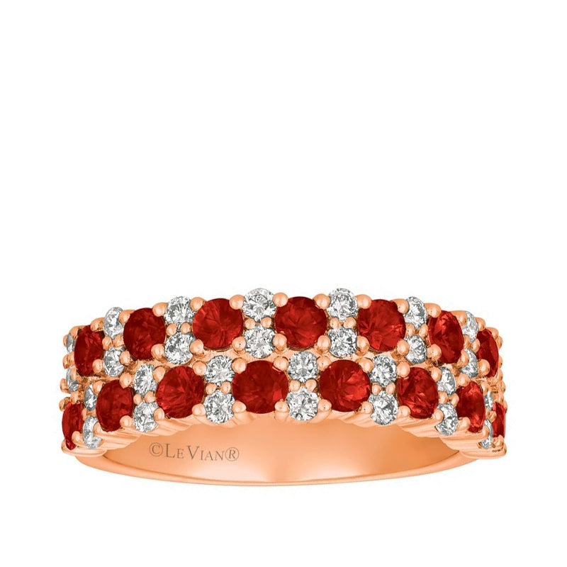 Le Vian Passion Ruby & 1/2 ct. tw. Vanilla Diamond Ring in 14K Strawberry Gold
