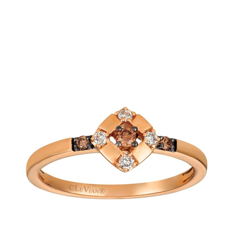Le Vian 1/6 ct. tw. Chocolate & Nude Diamond Ring in 14K Strawberry Gold