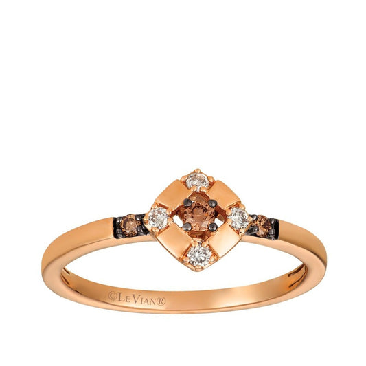 Le Vian 1/6 ct. tw. Chocolate & Nude Diamond Ring in 14K Strawberry Gold