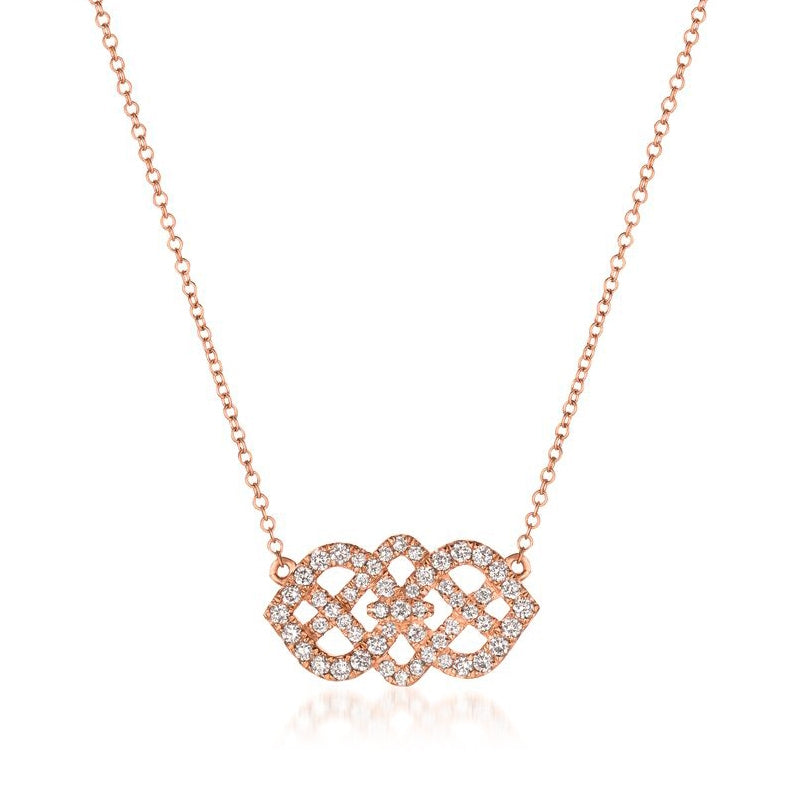 Le Vian 1/2 ct. tw. Vanilla Diamond Lattice Necklace in 14K Strawberry Gold