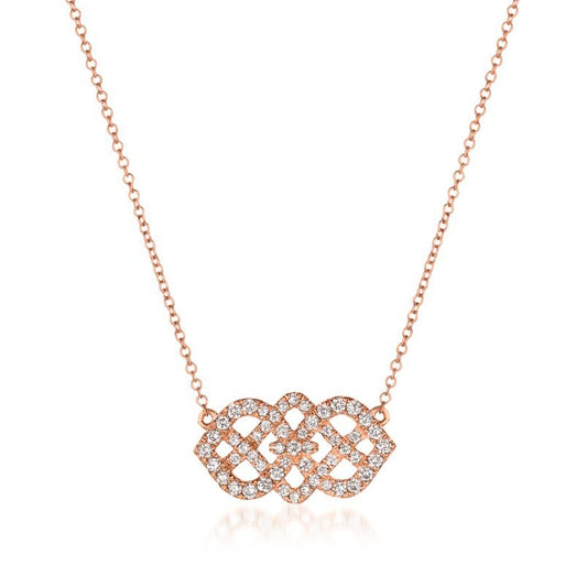 Le Vian 1/2 ct. tw. Vanilla Diamond Lattice Necklace in 14K Strawberry Gold