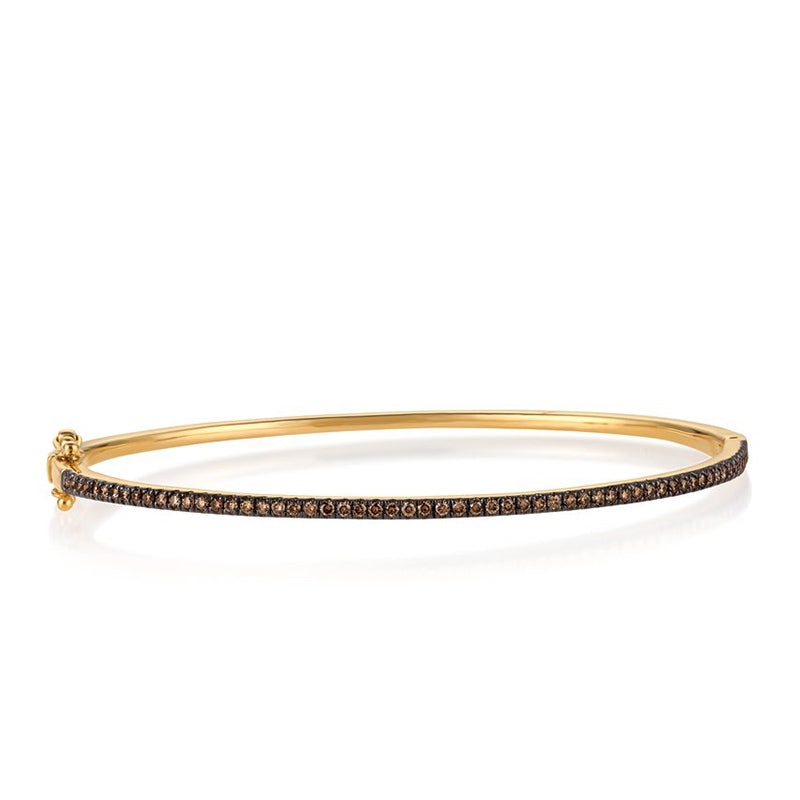 Le Vian Chocolatier 1/2 ct. tw. Chocolate Diamond Bangle Bracelet in 14K Honey Gold