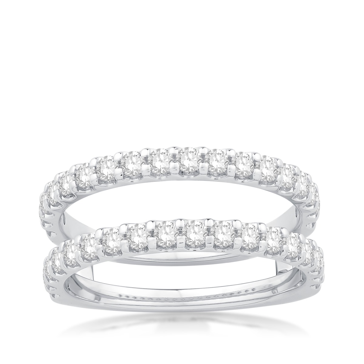 1 ct. tw. Diamond Insert Ring Enhancer in 14K White Gold - Riddle's Jewelry