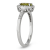 oval peridot and diamond white gold ring