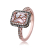 morganite and diamond pink gold ring