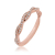 pink gold diamond twist stackable ring