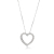 diamond heart white gold necklace