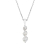 3-stone diamond white gold pendant