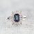 London blue topaz and diamond white gold ring beauty shot