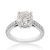 Round diamond white gold engagement ring