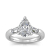 Lab-Grown Pear Diamond Engagement Ring in 14K White Gold