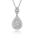 white gold lab-grown pear-shaped diamond cluster pendant 