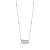 Baguette and round diamond bar station necklace with bezel set diamonds